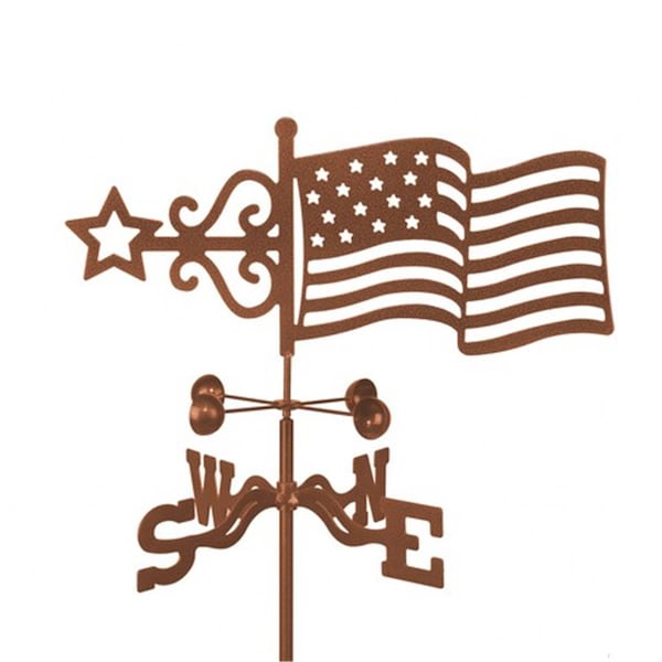Ez Vane <p>You can feel your heart swell with pride as you gaze upon this beautiful USA Flag weathervane  EZ1802-RF - main